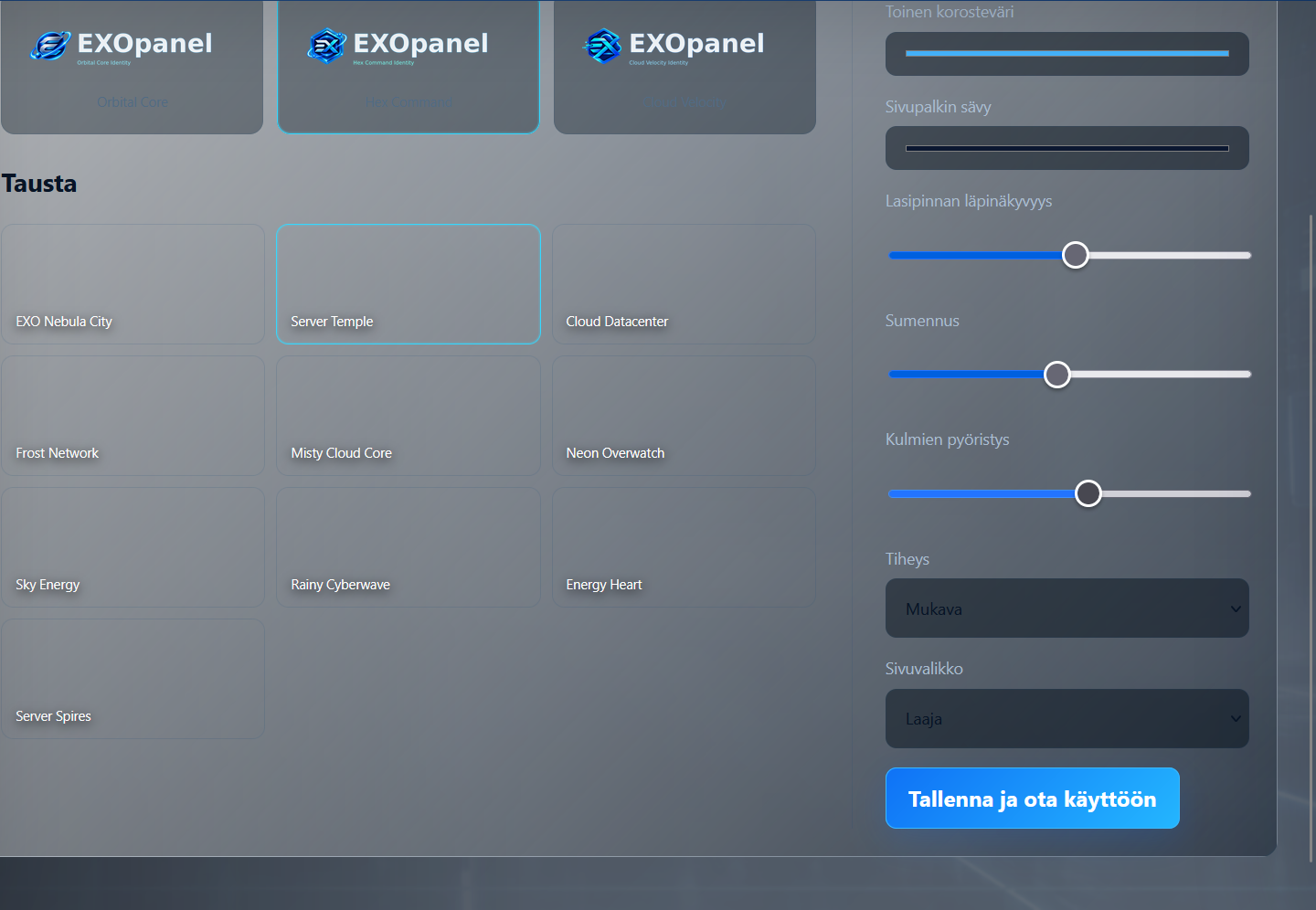 Appearance and brand — EXOpanel