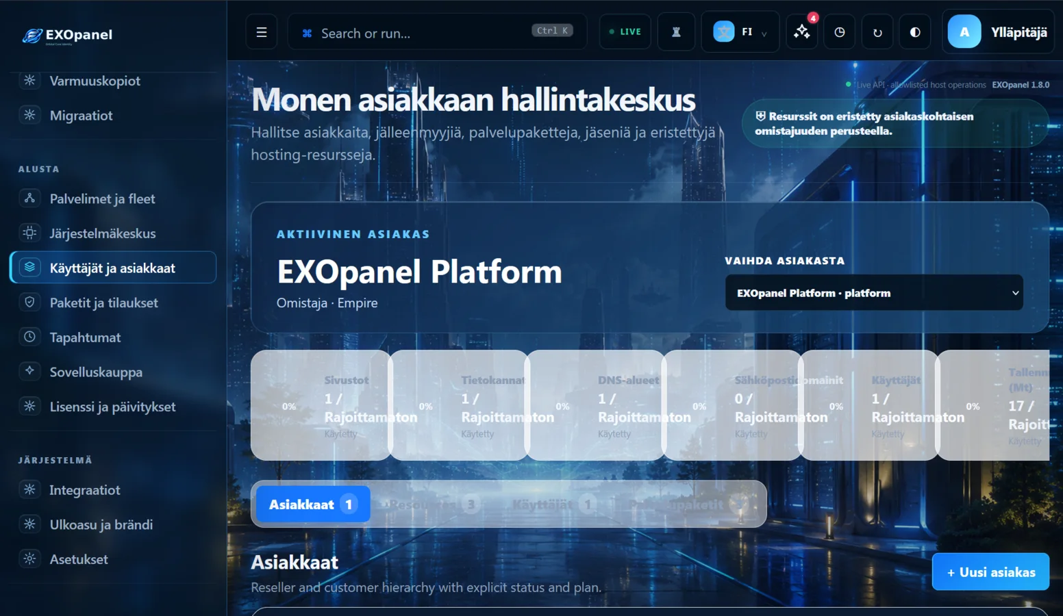 Multi-customer center