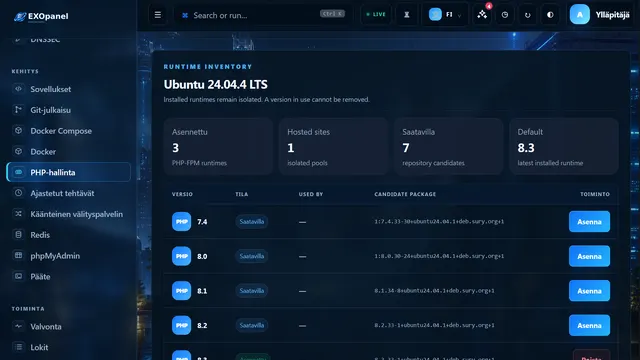 PHP Runtime Manager